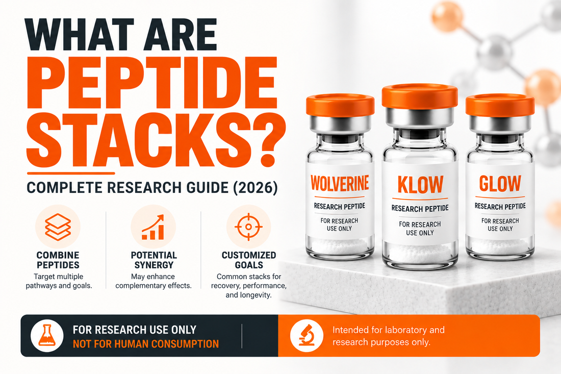 What are peptide stacks? Research peptide combinations including BPC-157, GHK-Cu, TB-500 and KPV