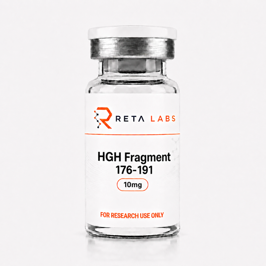 Lyophilized HGH Fragment 176-191 research peptide vial available in Canada