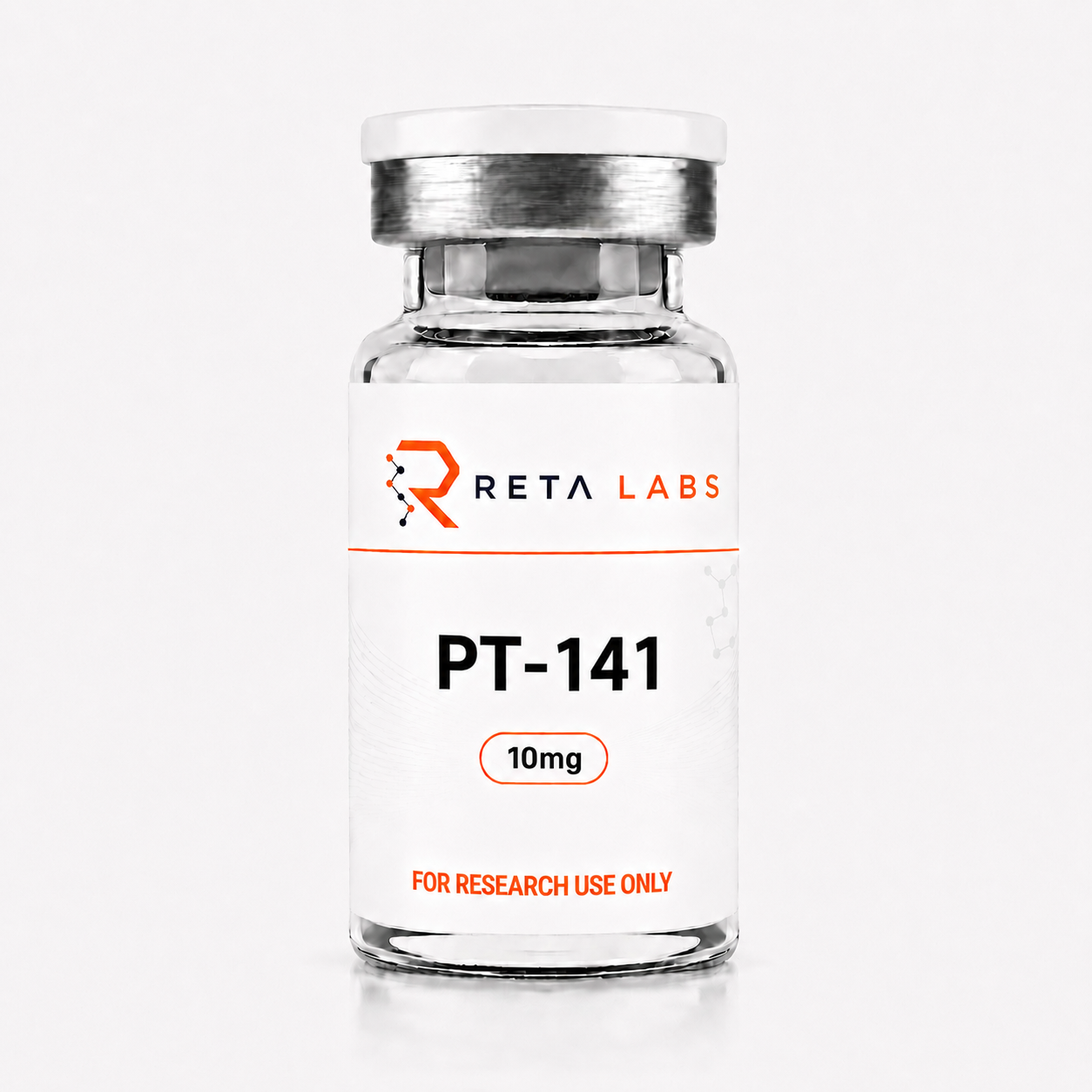 Lyophilized PT-141 research peptide vial available to buy in Canada