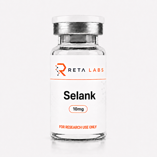 Lyophilized selank research peptide vial available to buy in Canada